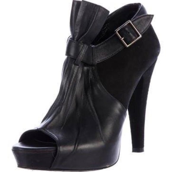 JENNI KAYNE PEEP TOE PLATFORM BOOTIES - Picture 1 of 5